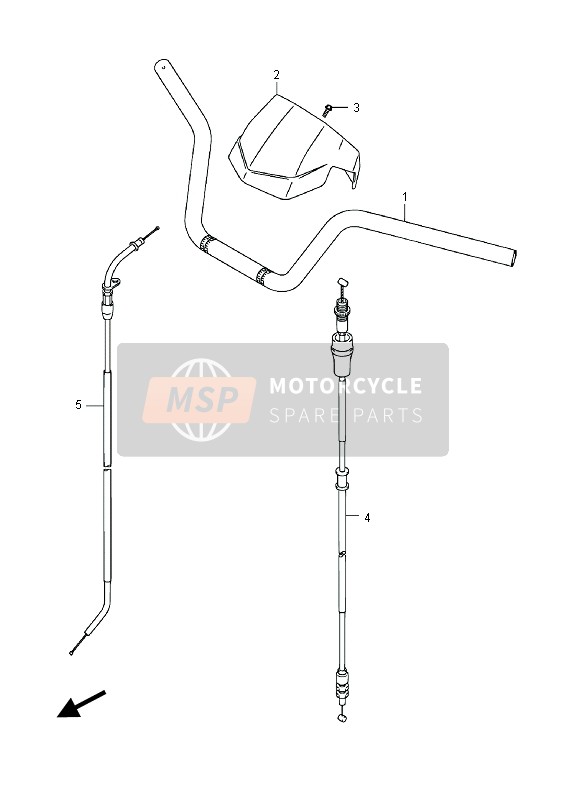 Suzuki LT-F400F(Z) KINGQUAD FSi 4x4 2014 Guidon pour un 2014 Suzuki LT-F400F(Z) KINGQUAD FSi 4x4