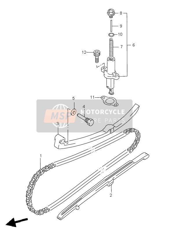 Suzuki LT-F250 QUADRUNNER 2000 Cam Chain for a 2000 Suzuki LT-F250 QUADRUNNER