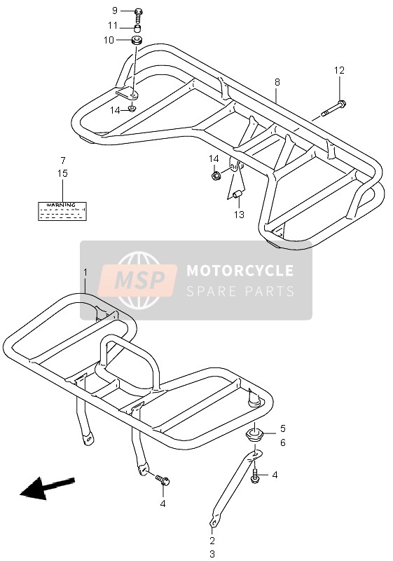 Suzuki LT-F160 QUADRUNNER 2003 Carrier for a 2003 Suzuki LT-F160 QUADRUNNER