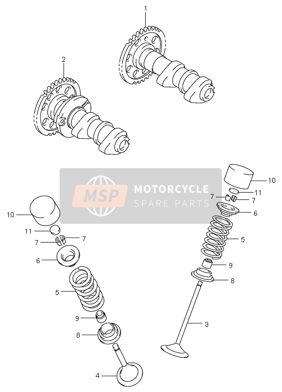 1272007G00, Camshaft, Exhaust, Suzuki, 0