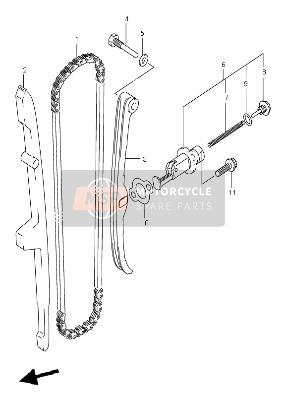 Suzuki LT-A400F EIGER 4X4 2003 Cam Chain for a 2003 Suzuki LT-A400F EIGER 4X4