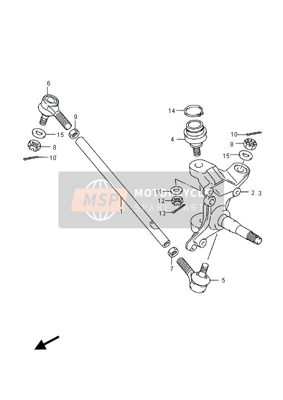 Suzuki LT-Z400 QUADSPORT 2014 Steering Knuckle for a 2014 Suzuki LT-Z400 QUADSPORT