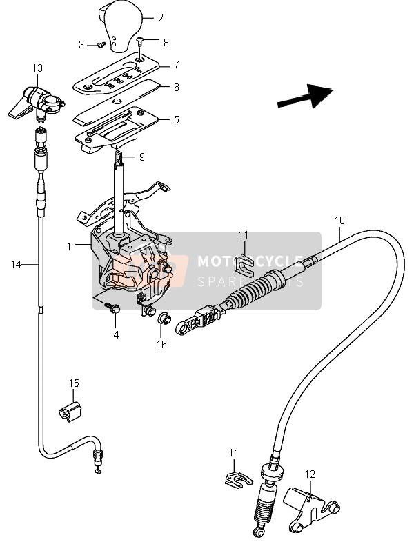 5868038F40, Cable De Transmission, Suzuki, 0