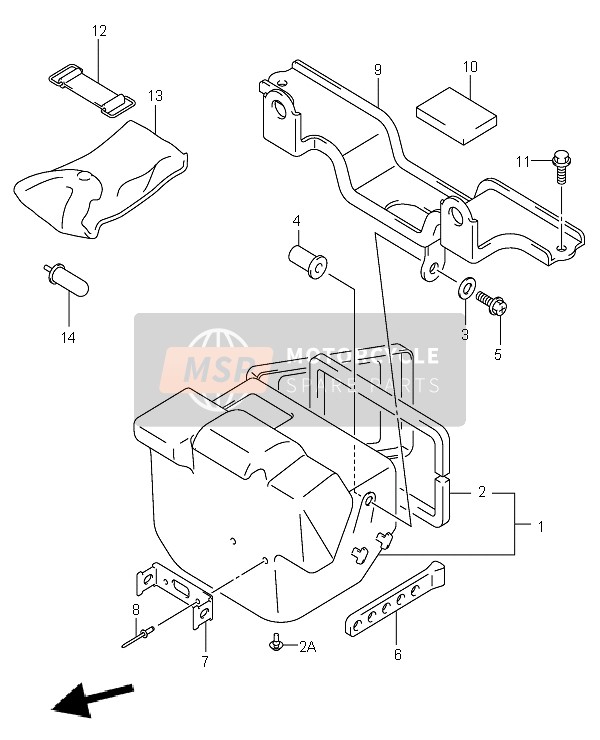 Suzuki LT-A400F EIGER 4X4 2003 Rear Box for a 2003 Suzuki LT-A400F EIGER 4X4