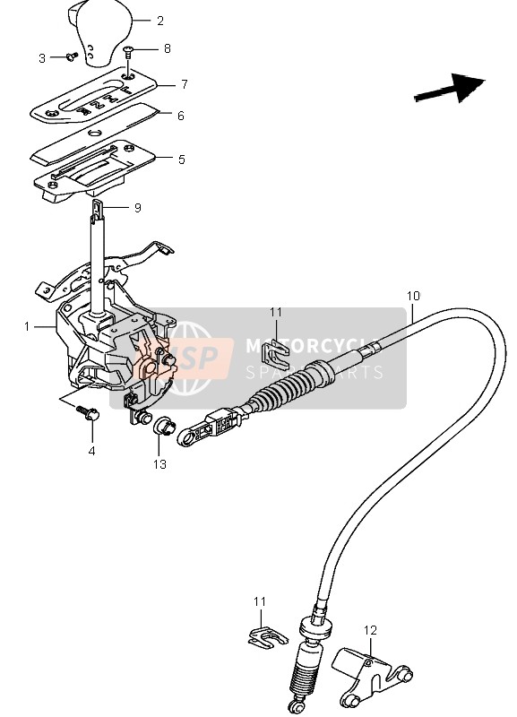 5882103G00, Casquillo Cable, Suzuki, 2