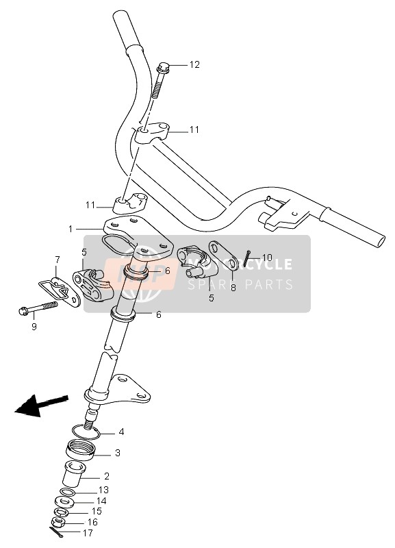 Suzuki LT-A50 QUADSPORT 2003 Steering Shaft for a 2003 Suzuki LT-A50 QUADSPORT