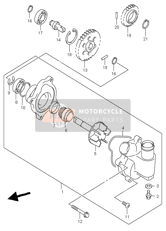 Suzuki LT-A500F VINSON 4X4 2003 Water Pump for a 2003 Suzuki LT-A500F VINSON 4X4