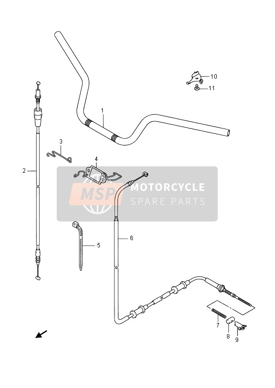 Suzuki LT-A500X(Z) KINGQUAD AXi 4x4 2013 Handlebar for a 2013 Suzuki LT-A500X(Z) KINGQUAD AXi 4x4