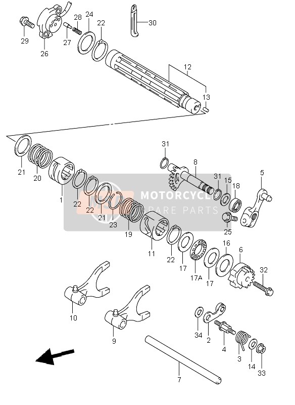 2951003G20, Fork, Gear Shift, Suzuki, 0