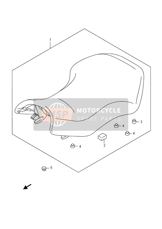 Suzuki LT-A500X(Z) KINGQUAD AXi 4x4 2013 Posto A Sedere (LT-A500X P17) per un 2013 Suzuki LT-A500X(Z) KINGQUAD AXi 4x4