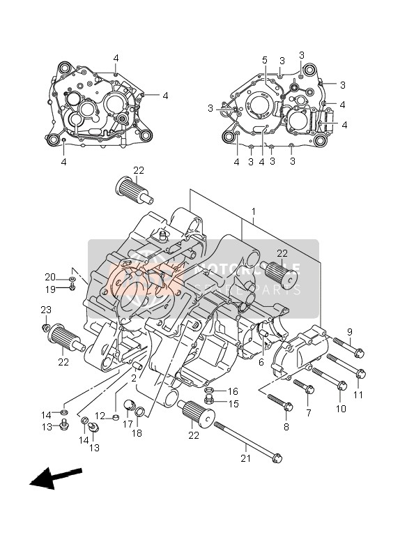 Suzuki LT-Z250 QUADSPORT 2004 Caja Del Cigüeñal para un 2004 Suzuki LT-Z250 QUADSPORT