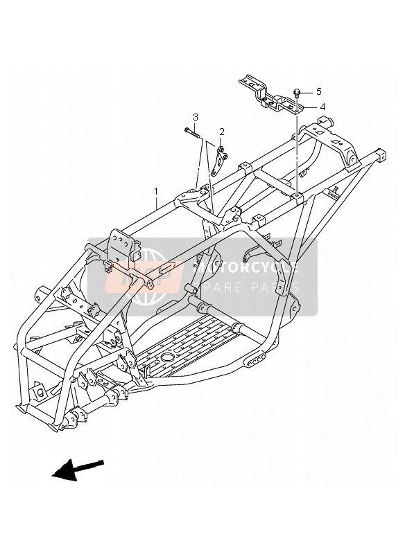 Suzuki LT-Z250 QUADSPORT 2004 Frame voor een 2004 Suzuki LT-Z250 QUADSPORT