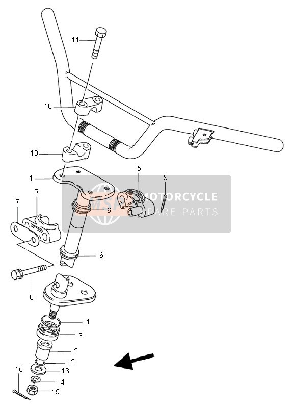 Suzuki LT50 QUADRUNNER 2000 Steering Shaft for a 2000 Suzuki LT50 QUADRUNNER