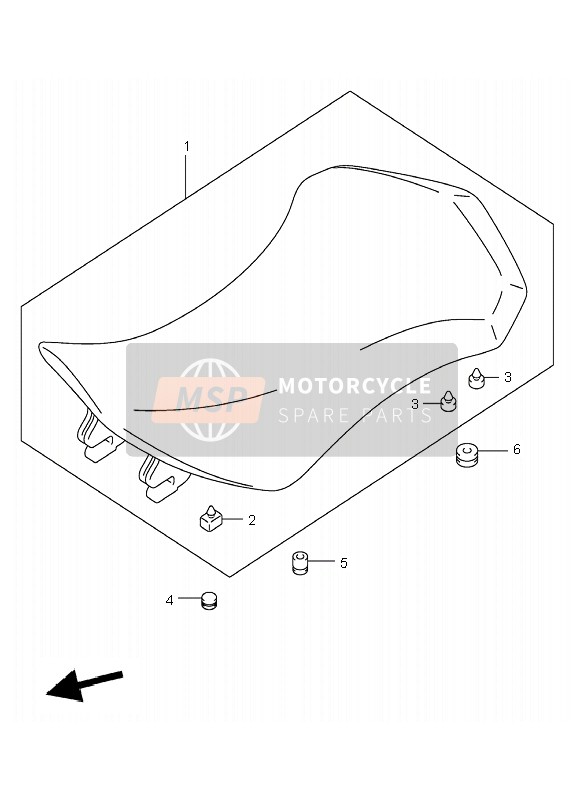 Suzuki LT-Z250 QUADSPORT 2004 SITZ für ein 2004 Suzuki LT-Z250 QUADSPORT