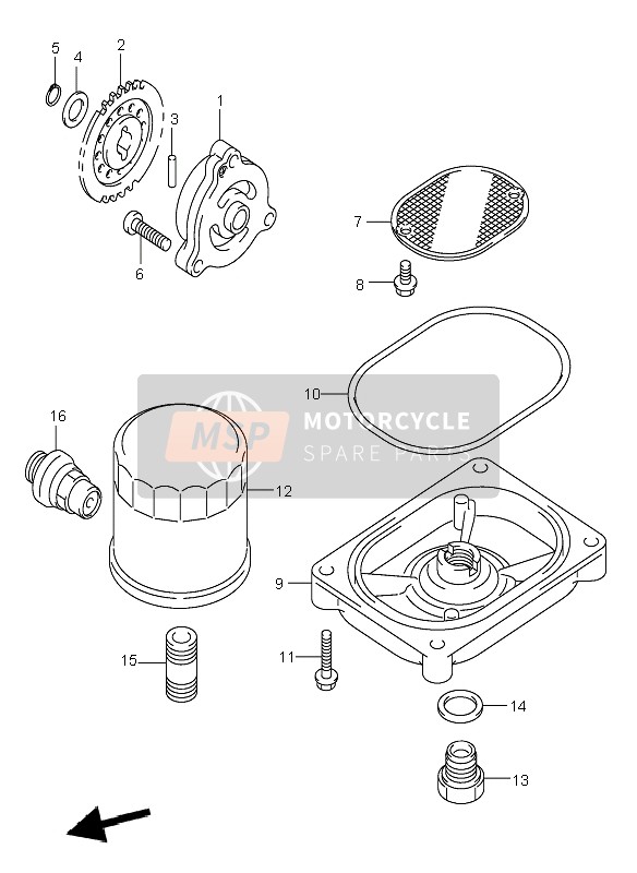 Suzuki LT-A500F VINSION 4X4 2004 Oil Pump for a 2004 Suzuki LT-A500F VINSION 4X4