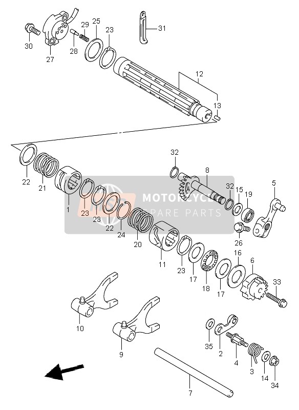 2961238F00, Spring,Sub T/m Shift Cam, Suzuki, 1