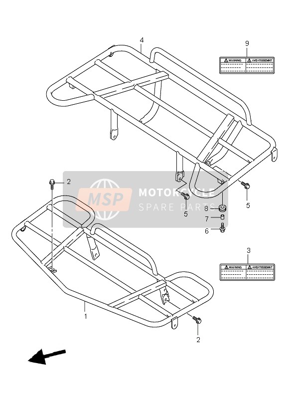 Suzuki LT-A500F VINSION 4X4 2004 Carrier for a 2004 Suzuki LT-A500F VINSION 4X4