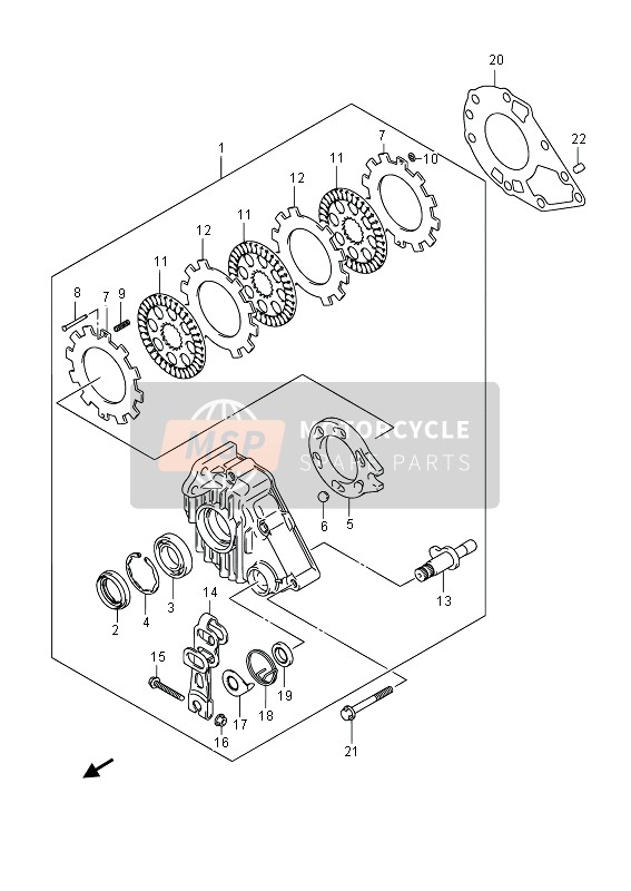 Suzuki LT-A500X(Z) KINGQUAD AXi 4x4 2013 Rear Brake Assembly for a 2013 Suzuki LT-A500X(Z) KINGQUAD AXi 4x4