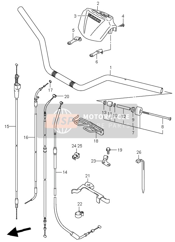 5863107G10, Guide, Parking Cable, Suzuki, 0