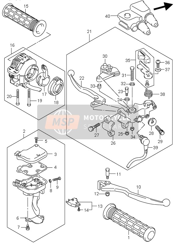 5710038F50, Conj Carcasa Acelerador, Suzuki, 3