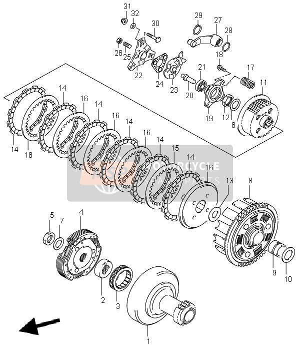 Suzuki LT-F250 OZARK 2004 Clutch for a 2004 Suzuki LT-F250 OZARK