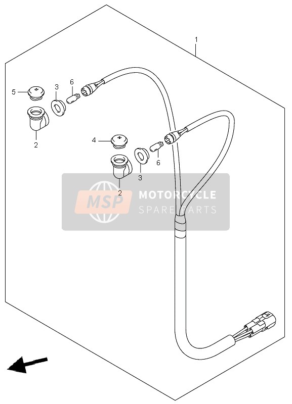 Suzuki LT-F250 OZARK 2004 Controlelampje voor een 2004 Suzuki LT-F250 OZARK