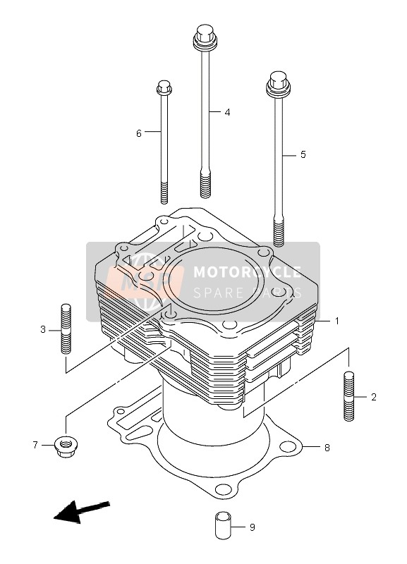 Suzuki LT-A400F EIGER 4X4 2004 Cylinder for a 2004 Suzuki LT-A400F EIGER 4X4