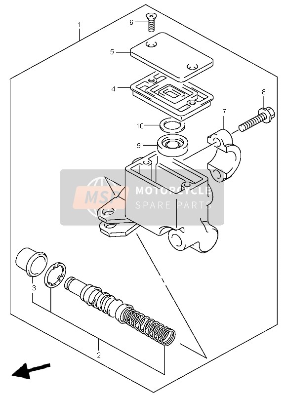 Suzuki LT-A400F EIGER 4X4 2004 Front Master Cylinder for a 2004 Suzuki LT-A400F EIGER 4X4