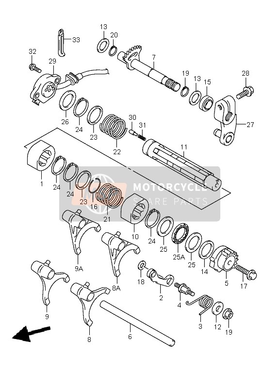 Suzuki LT-A400 EIGER 4X2 2004 Cambio de marchas para un 2004 Suzuki LT-A400 EIGER 4X2