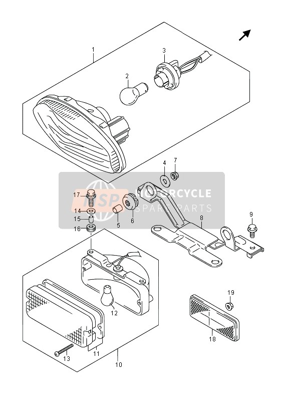 Lampe combinée arrière (LT-A500XPZ P17)