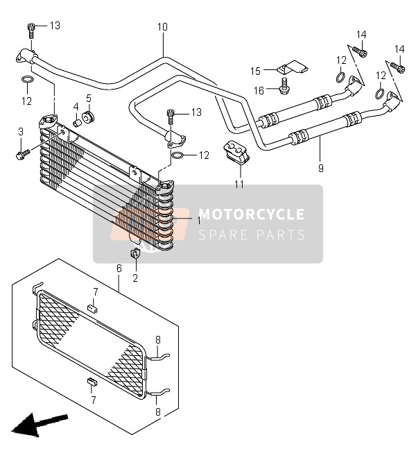 Suzuki LT-A400 EIGER 4X2 2004 Oil Cooler for a 2004 Suzuki LT-A400 EIGER 4X2