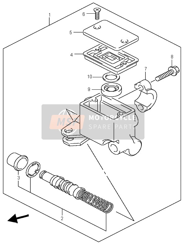 Suzuki LT-A400 EIGER 4X2 2004 Front Master Cylinder for a 2004 Suzuki LT-A400 EIGER 4X2