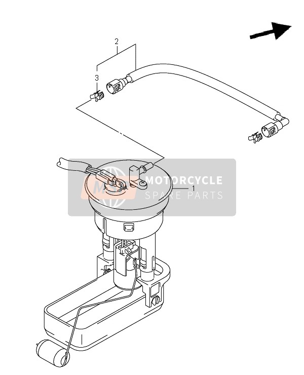 Suzuki LT-A700X KINGQUAD 4X4 2005 Fuel Pump for a 2005 Suzuki LT-A700X KINGQUAD 4X4