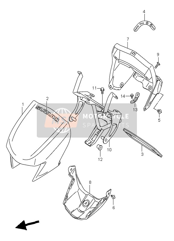 Suzuki LT-A700X KINGQUAD 4X4 2005 Handle Cover for a 2005 Suzuki LT-A700X KINGQUAD 4X4