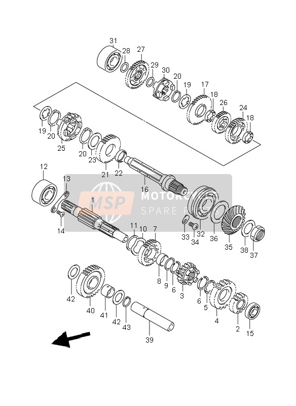 Suzuki LT-Z250 QUADSPORT 2005 Transmission pour un 2005 Suzuki LT-Z250 QUADSPORT