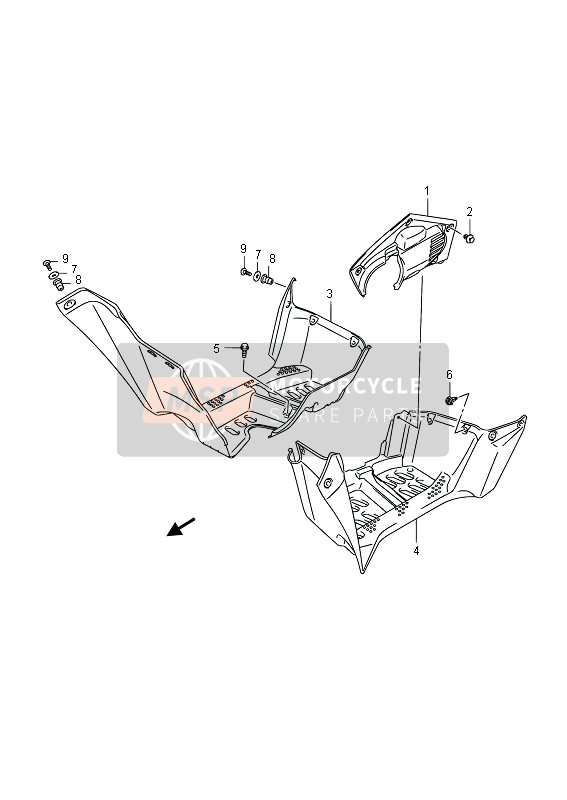 Suzuki LT-A500XP(Z) KINGQUAD AXi 4x4 2013 Garde-Boue pour un 2013 Suzuki LT-A500XP(Z) KINGQUAD AXi 4x4