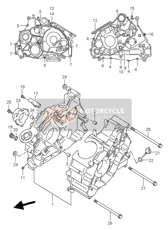 Suzuki LT-A500F VINSON 4X4 2005 Carter pour un 2005 Suzuki LT-A500F VINSON 4X4