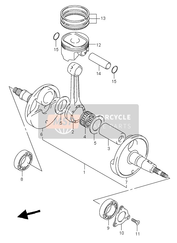 1200003861, Crankshaft Set, Suzuki, 0