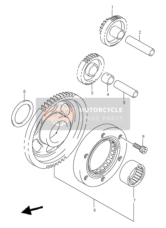 Suzuki LT-A500F VINSON 4X4 2005 Starter Clutch for a 2005 Suzuki LT-A500F VINSON 4X4