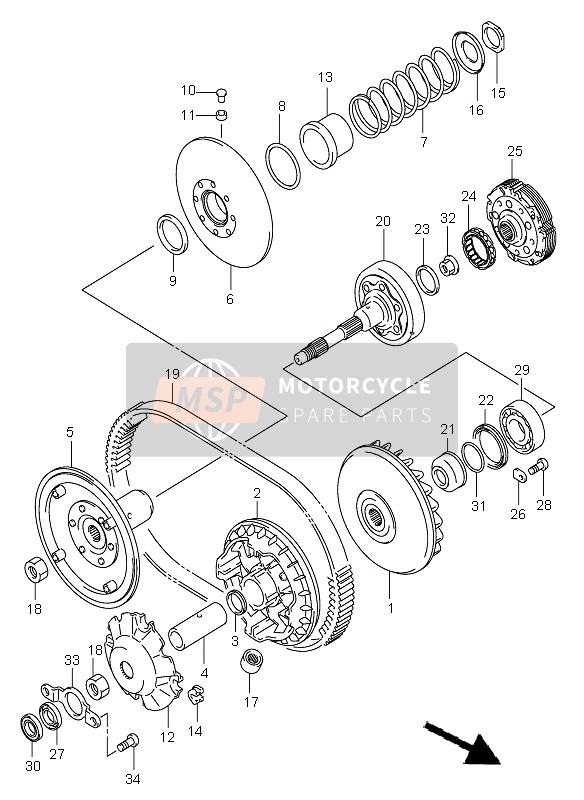 Suzuki LT-A500F VINSON 4X4 2005 Transmission (1) for a 2005 Suzuki LT-A500F VINSON 4X4