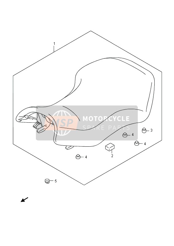 Suzuki LT-A500XP(Z) KINGQUAD AXi 4x4 2013 Seat (LT-A500XP P24) for a 2013 Suzuki LT-A500XP(Z) KINGQUAD AXi 4x4