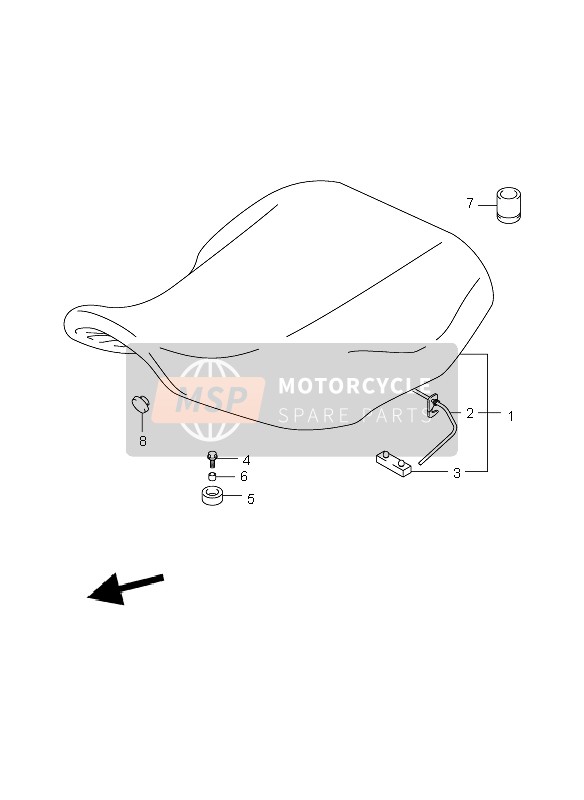 Suzuki LT-A500F VINSON 4X4 2005 Asiento para un 2005 Suzuki LT-A500F VINSON 4X4