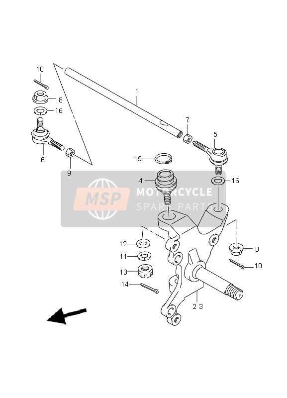 Suzuki LT-F250 OZARK 2005 Steering Knuckle for a 2005 Suzuki LT-F250 OZARK