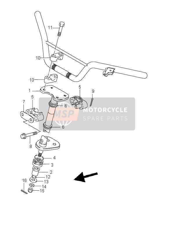 Suzuki LT50 QUADRUNNER 2005 Steering Shaft for a 2005 Suzuki LT50 QUADRUNNER