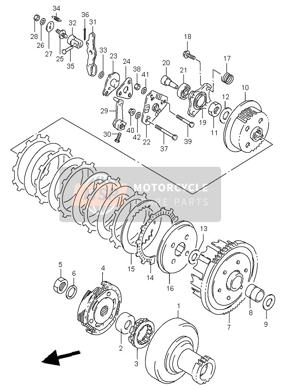 Suzuki LT-F160 QUADRUNNER 2005 Embrayage pour un 2005 Suzuki LT-F160 QUADRUNNER