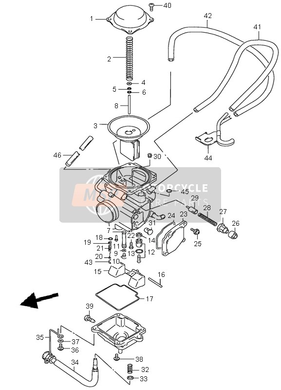 Suzuki LT-A500F QUADMASTER 2000 Carburateur pour un 2000 Suzuki LT-A500F QUADMASTER