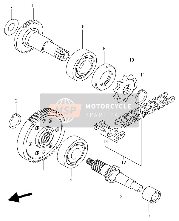 Suzuki LT-A50 QUADSPORT 2005 Transmission for a 2005 Suzuki LT-A50 QUADSPORT