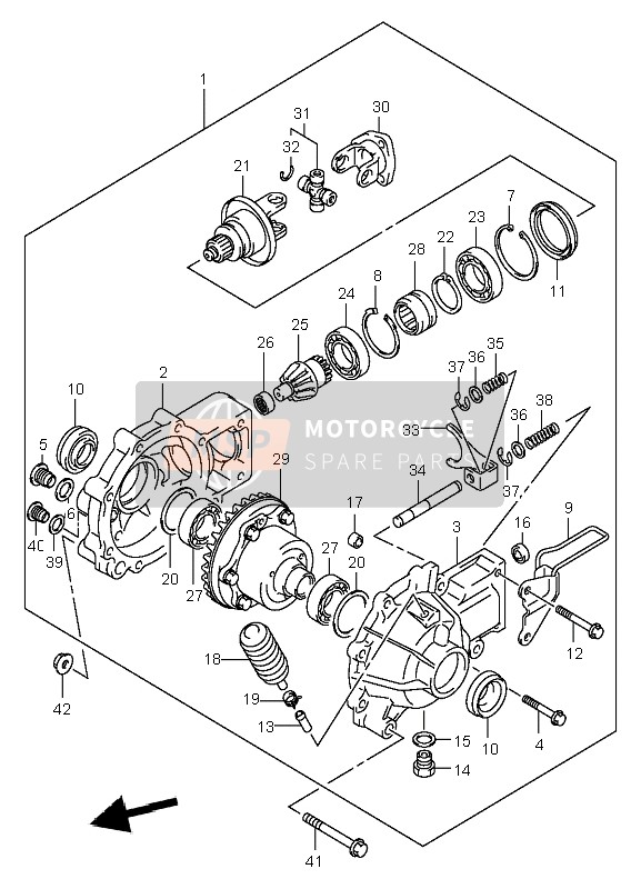 Suzuki LT-A400F EIGER 4X4 2005 Final Bevel Gear (Front) for a 2005 Suzuki LT-A400F EIGER 4X4