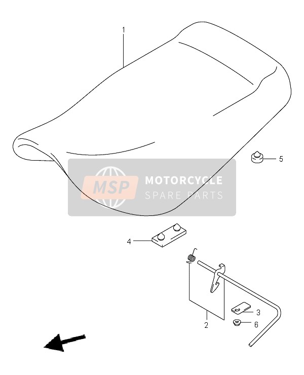 Suzuki LT-A400F EIGER 4X4 2005 Asiento para un 2005 Suzuki LT-A400F EIGER 4X4