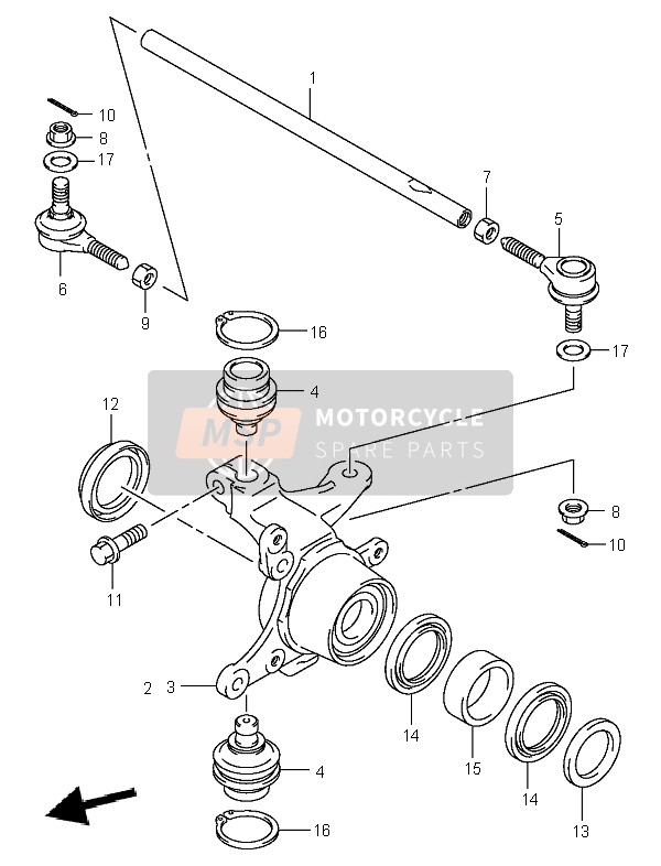 5124138F50, Giunto,  Sterzo LT-A400F/K5-, Suzuki, 0